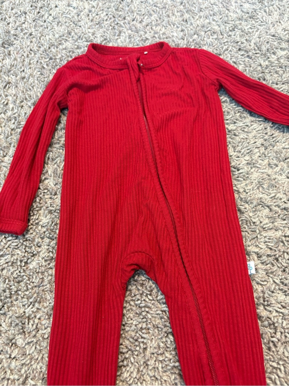 Posh Peanut Ribbed Zippy // 0-3m - Picture 3 of 6